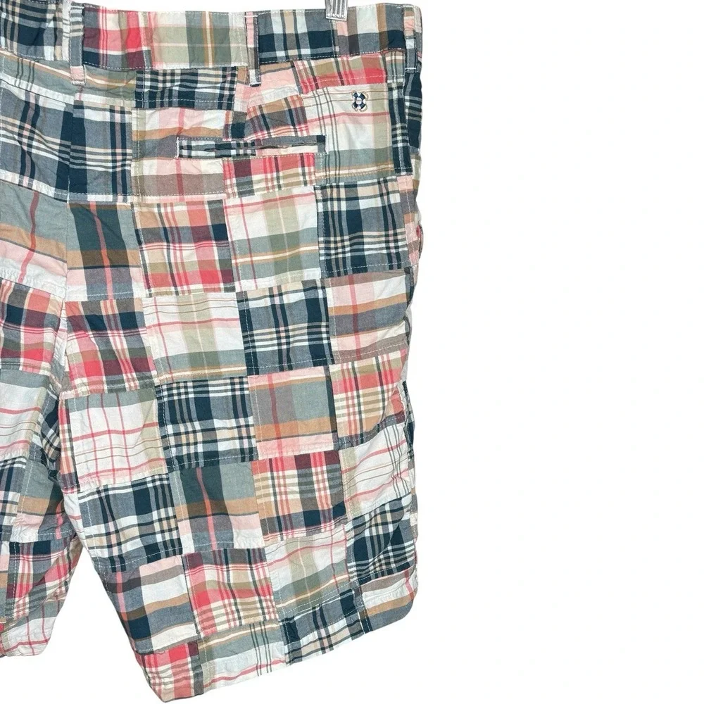 Castaway Nantucket Island Cisco Madras Patchwork Shorts 40 Preppy Plaid Cotton
